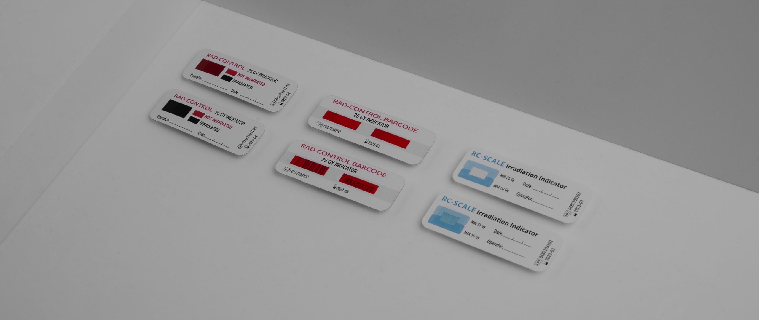 Rad-Control blood irradition indicators